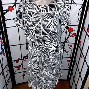 Retro style Black and white Dress size 12.